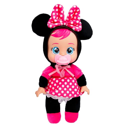 Cry Babies Disney 9" Plush baby doll Tiny Cuddles Inspired by Disney Minnie Mouse That Cry Real Tears for Kids Age 18 Months and Up