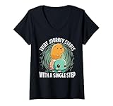 Photo Gallery donna ogni viaggio inizia con un solo passo - turtle capybara maglietta con collo a v Photo Gallery donna ogni viaggio inizia con un solo passo - turtle capybara maglietta con collo a v