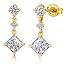 A-Square Drop Earrings-yellow