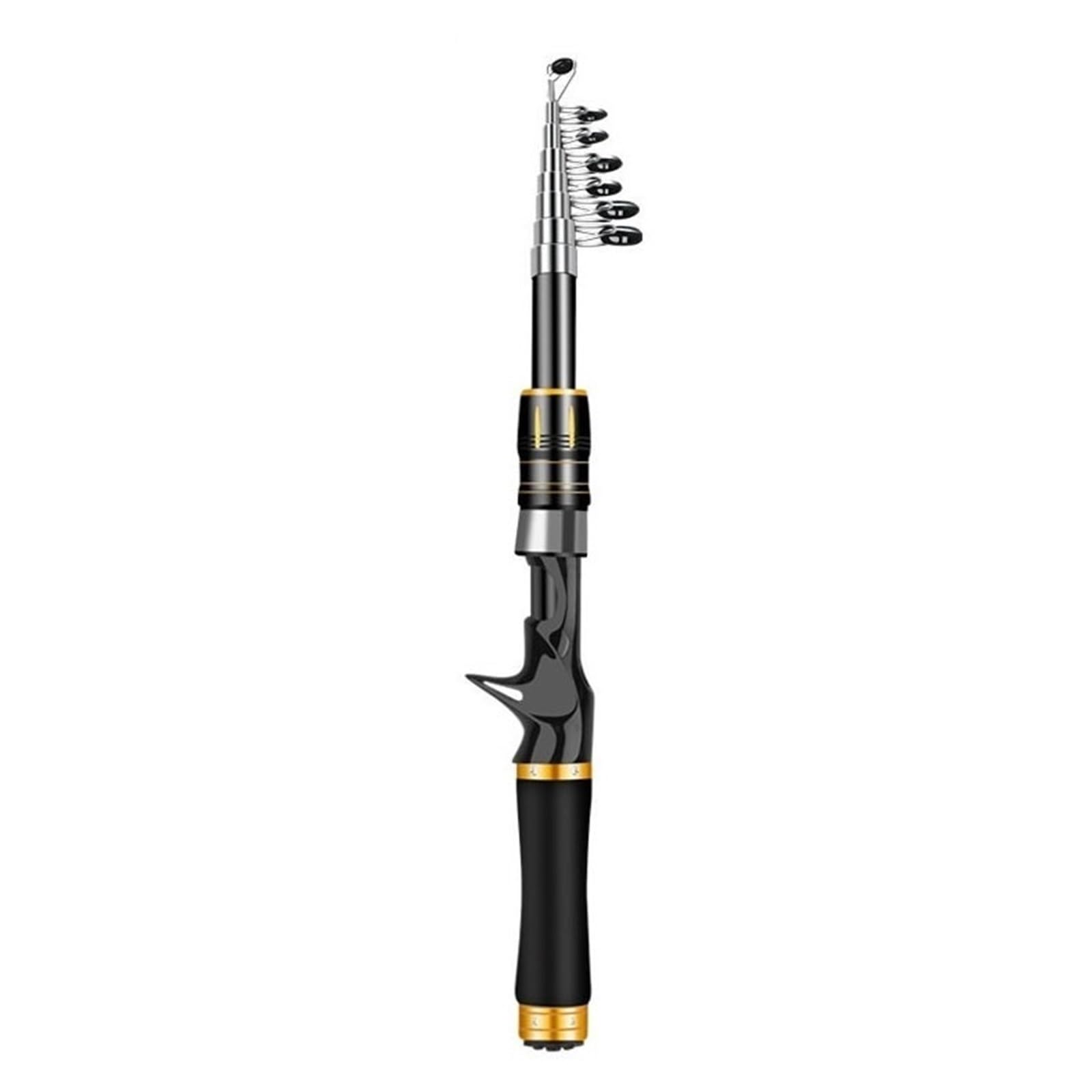 Canna da Pesca Attrezzatura da Pesca for Lancio in Mare con Canna da richiamo telescopica Corta Portatile