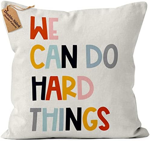 Kies HOME®(Double-Sided) Decorative Pillows Throw Pillow Covers 18x18 Home Decor Colorful Throw Pillows Kids Throw Pillow Kids Decorative Pillow Best Gifts Friends Gifts We Can Do Things Populer Gifts