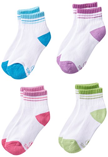 Hanes Ultimate Girls' 4-Pack Low-Cut Ankle Socks