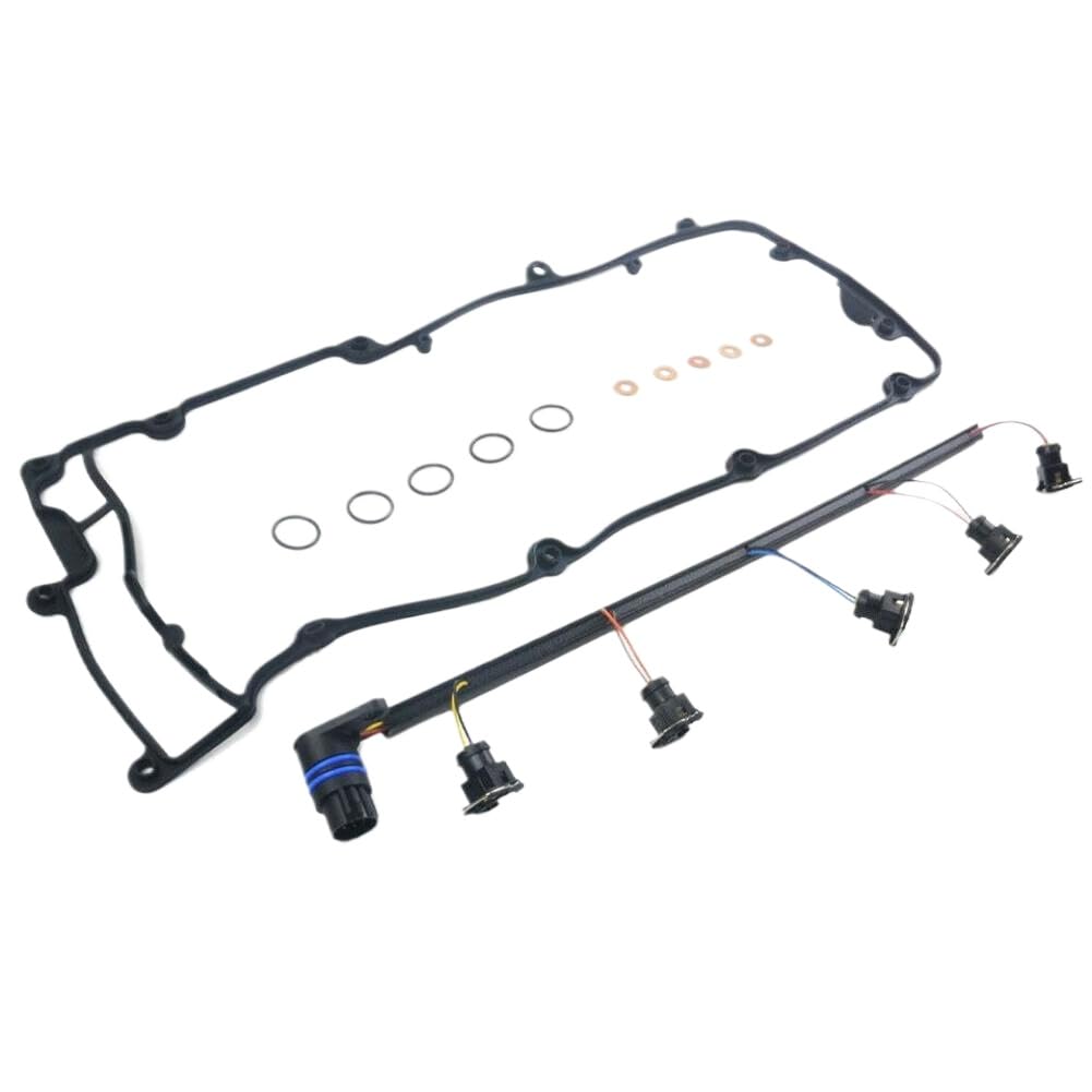 Fuel Injector Harness and Rocker Gasket Compatible with Discovery 2 TD5 2001–2007 (Fits AMR6103 Configuration, LVP000020 Engine)