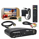 Kit Conversor Digital para TV Tomate MDC-666 Full HD, Antena Externa, HDMI, AV, Busca Automática, Controle Remoto