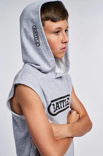 Battle Sports Sleeveless Mid-Weight Hoodie, Athletic Cut, 4-Way Stretch, Moisture Wicking3