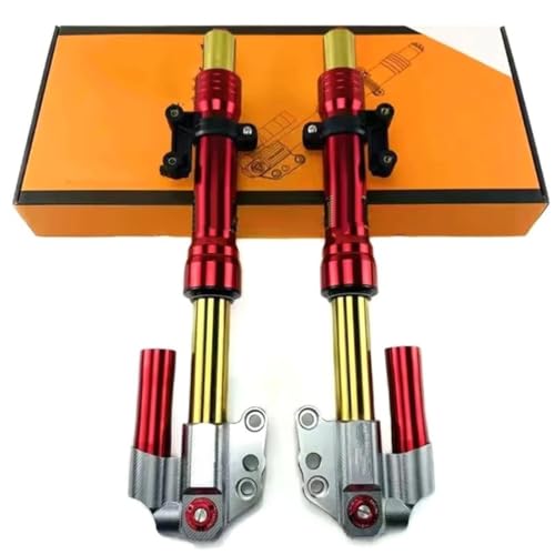 Amortisseur avant inversé de 400mm rouge pour absorber les chocs de moto