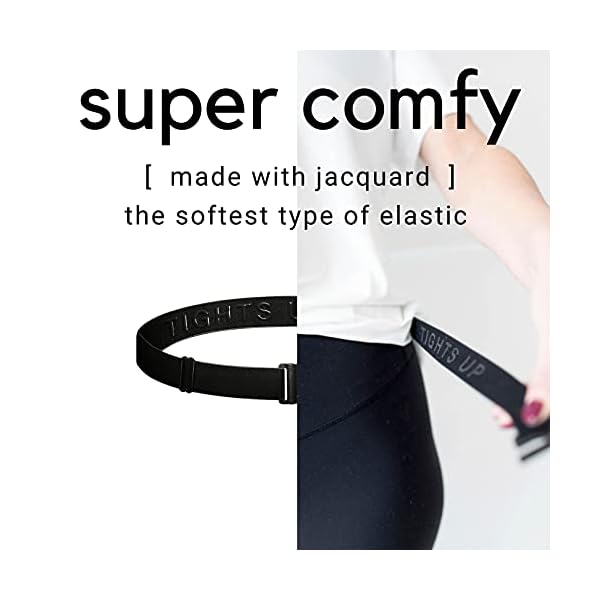 Tights Up Stretch Belt | Fully Adjustable Waist Belt | Metal Free Elastic Belt | Men and Womens Belt | Great JEAN Belt | Ceinture Femme | Black Belt - Image 4