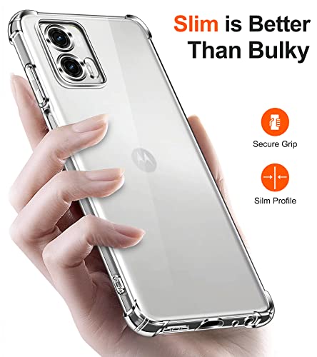 Image of Newlike Silicone Perfect Fitting Hybrid Edge To Edge [Bumper] Side Protection Transparent Back Cover For Motorola Moto G73 5G