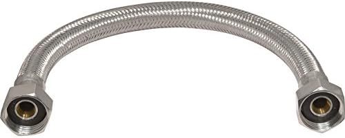 Pipe Flexi Connector 1/2" x 1/2" Flexible Water Hose Plumbing 50cm Length
