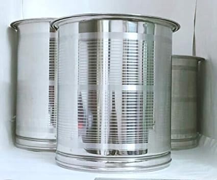 Image of Stainless Steel Storage Heavy Kothi /Drum /PAWALI Set of 3 Piece with LID /for atta rice food /cookies /STORAGEGRAINS /AATA /Water / - 10 kg, 15kg, 20 kg, 3 Pieces, Steel mfg by RAJLAXMIS