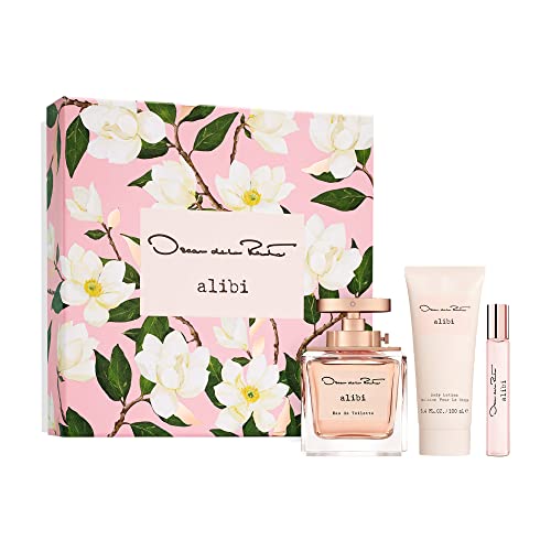Oscar De La Renta Alibi Eau De Toilette 3 Piece Gift Set For Women - Perfume Spray 3.4 Fl. Oz, Travel Spray 0.5 Fl. Oz, And Body Lotion 3.4 Fl. Oz. #TOP6