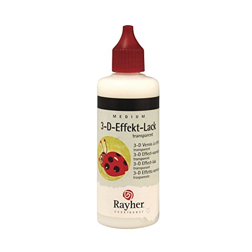 Rayher 38627000 3-D Effekt-Lack auf Wasserbasis, Flasche 100ml