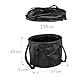 Relaxdays Falteimer Camping, 15l, zusammenfaltbar, Campingeimer mit Henkeln, HBT: 23x31x31 cm, Outdoor, PVC, schwarz