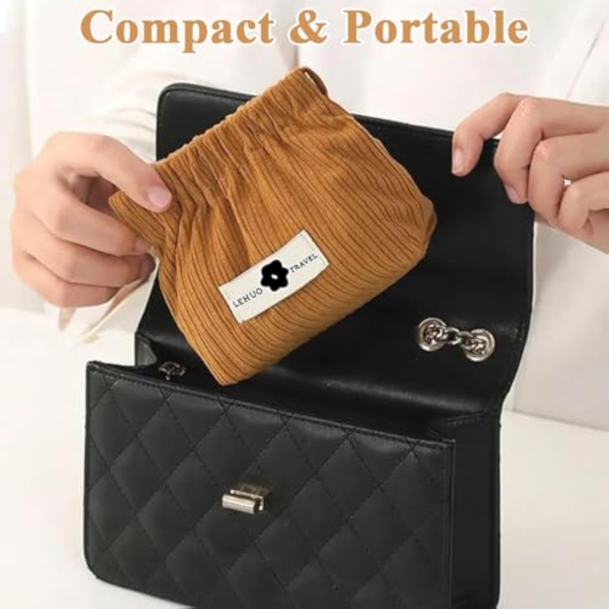 4 Pcs Corduroy Mini Pouches, Makeup Organiser