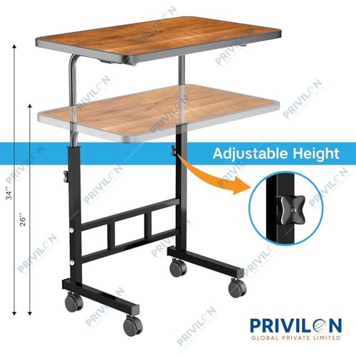 Image of Multi-Purpose Laptop Table, Study Table| Bed Table| Adjustable Height, Portable for Office, Work Form Home | DIY Table, Easy to Assemble, Engineered (wood AJ)