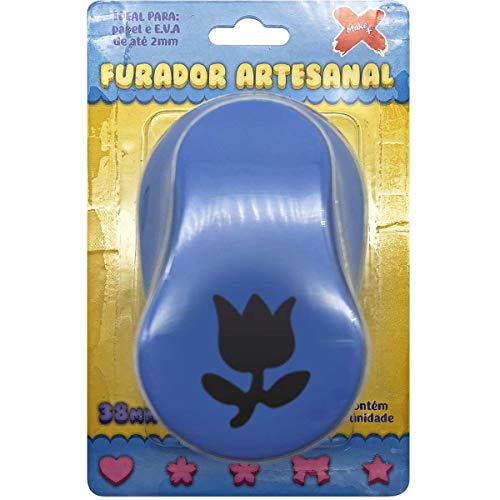 Furador Para Papel e EVA, Make +, Tulipa, Gigante, 38 mm