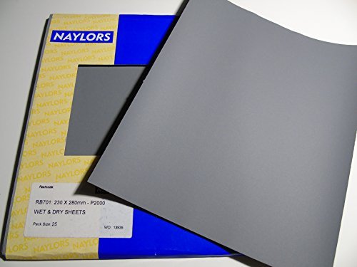 Wet and dry Sandpaper waterproof Abrasive Sheets coarse to fine (10 x Grit 2000)