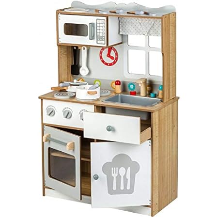 Eco Toys Wooden Kitchen With Accessories Play Kitchen Toy Kitchen Children S Play Kitchen Wooden Amazon De Spielzeug