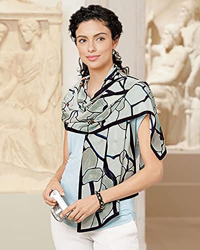 Metropolitan Museum of Art, Louis C. Tiffany White Magnolia Oblong Silk Scarf3