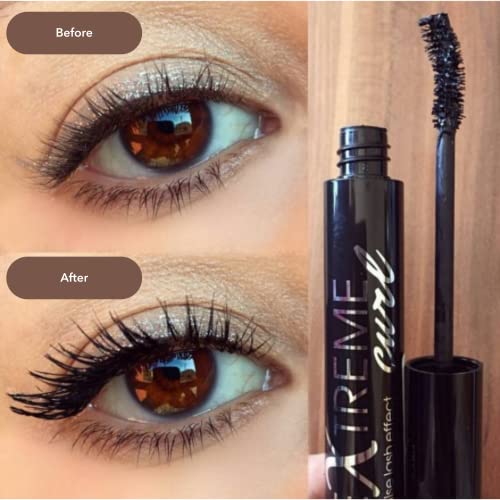 Farmasi Extreme Curl Mascara, Voluminous, Longer, Thicker And Curling Eyelashes, Long Lasting, Instant & Very Easy To Apply, Black, 0.4 Fl. Oz. / 12 Ml #TOP3