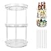Lazy Susan Kitchen Organizer portaspezie girevole a 3 strati in plastica, porta spezie girevole per armadietti, pensili da cucina, comò, bagno, 23,5 cm