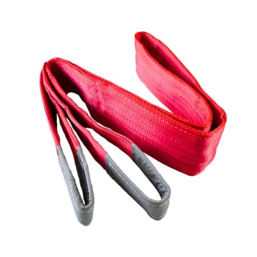Image of Conclood India Polyester Webbing Sling | Lifting Belt | Red Colour | Use for Handling materials in warehouses & logistics | Lifts & secure heavy loads (5 Ton 2 Meter).