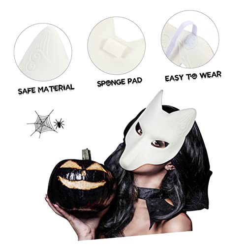 Holibanna Máscara De Cosplay 2 Unidades Máscara De Raposa De De Cosplay De Raposa Kabuki Baile De De