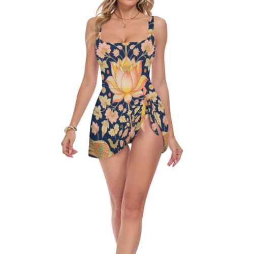 Maillot de bain push-up galbant pour silhouette sublimée motif floral vintage