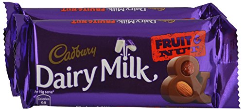 Image of Cadbury Dairy Milk Fruit and Nut Chocolate Bar, 36Gm (Pack of 2) Promo Pack