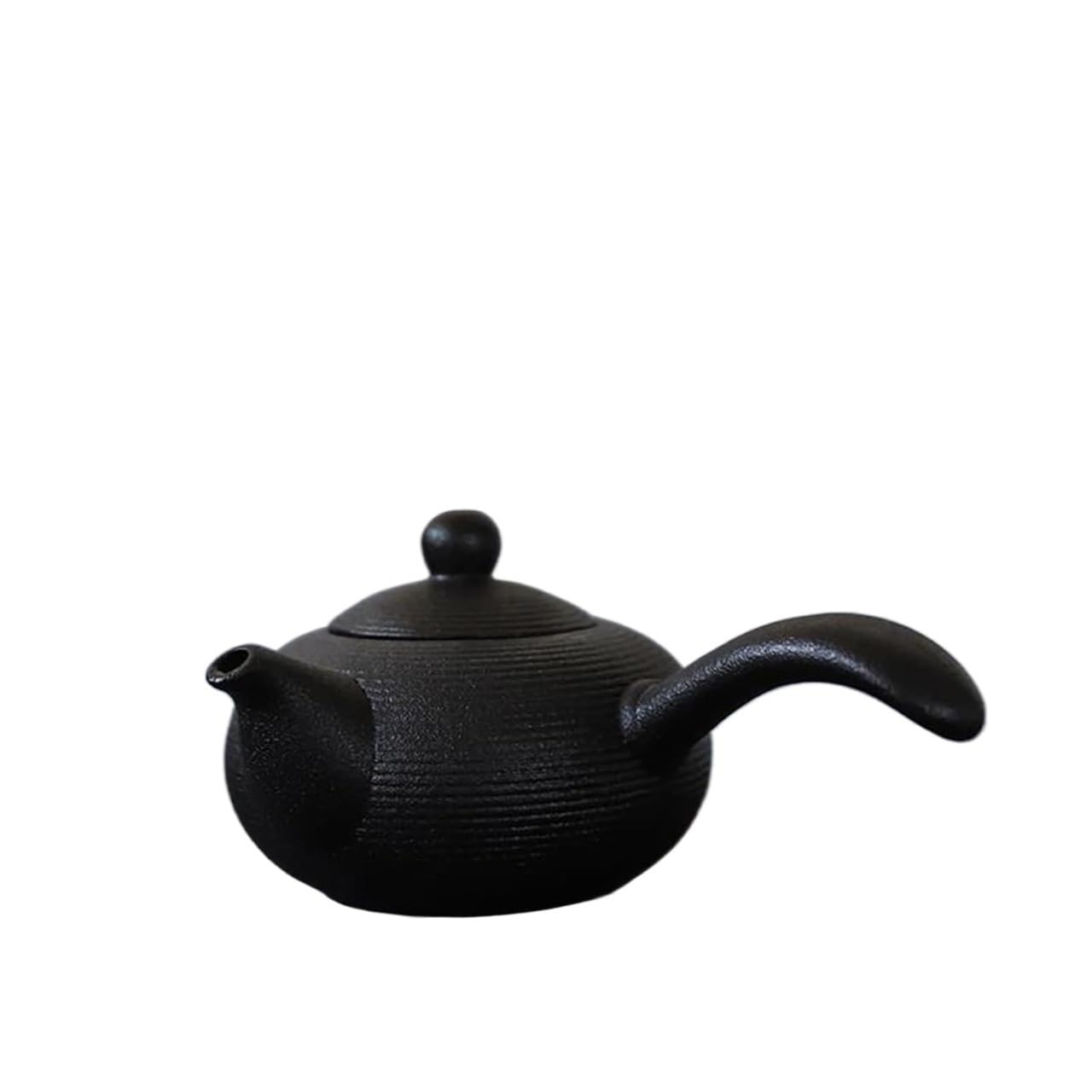 Teiera， Set da tè da viaggio， Teiera fatta a mano Set da tè pomeridiano Teiera cinese fatta a mano Teiere Kyusu in ceramica nera Set da tè da 165 ml