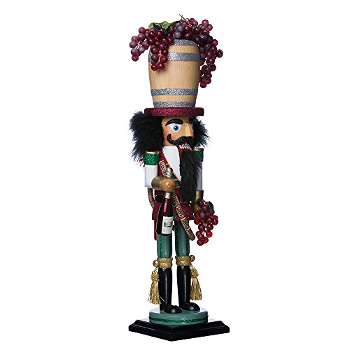 Kurt Adler Hollywood Wine Barrel Hat Nutcracker, 18.9