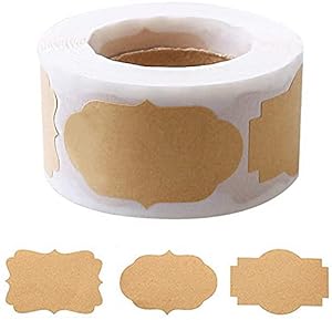 Nuoshen 300 Stücke Kraft Etiketten Aufkleber