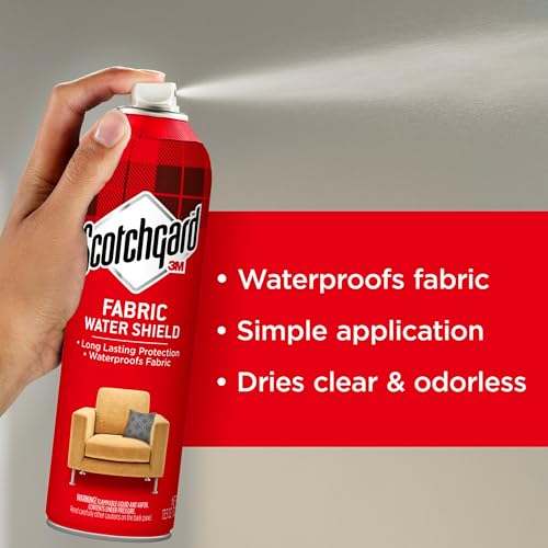 Scotchgard Fabric Water Shield, 13.5 Ounces, Repels Water, Ideal for Couches, Pillows, Furniture, Shoes and More, Long Lasting Protection