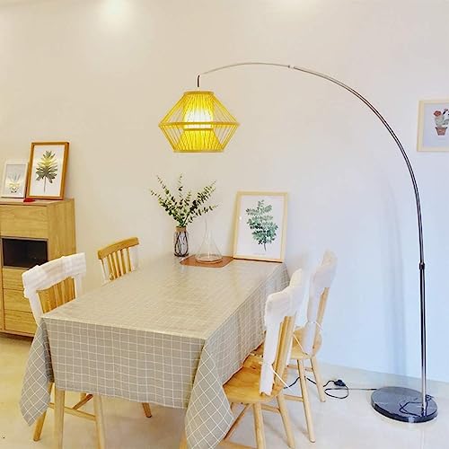 Lampadaire de pêche design en acier et marbre chic - 3