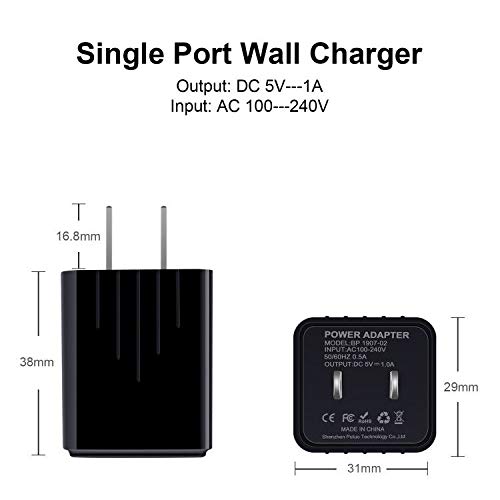 Android Charger, Android Phone Charger Micro Usb Charger Cord Fast Charging Cable 6 Ft Long With Wall Charger Block Plug For Samsung Galaxy S6 S7 J3 J7 Note 5,Lg Stylo 2 3 Plus,Tablet,Kindle Fire #TOP4