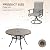 VICLLAX Patio 7 Pieces Outdoor Dining Set,Wrought Iron Metal Outdoor Table and Chairs Set,47.2" Round Table with Umbrella Hole and 6 Swivel Textilene Chairs for Lawn,Garden,Porch,Grey