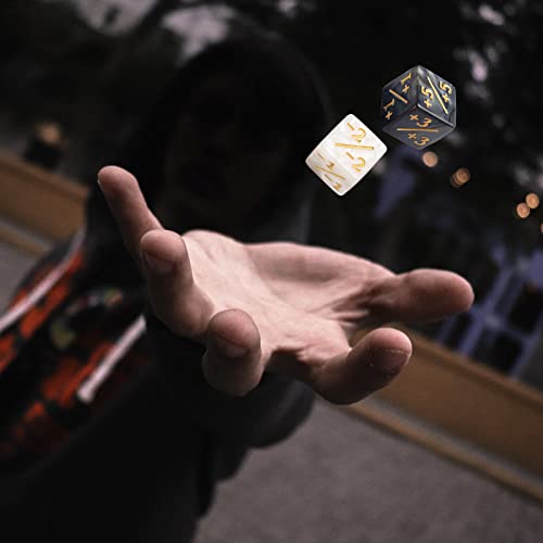 48 Pieces Mtg Dice Counters Buff Token Dice Loyalty Dice Starry Marble D6 Dice Cube Compatible With Magic The Gathering, Ccg, Card Gaming Accessory, 4 Colors #TOP5