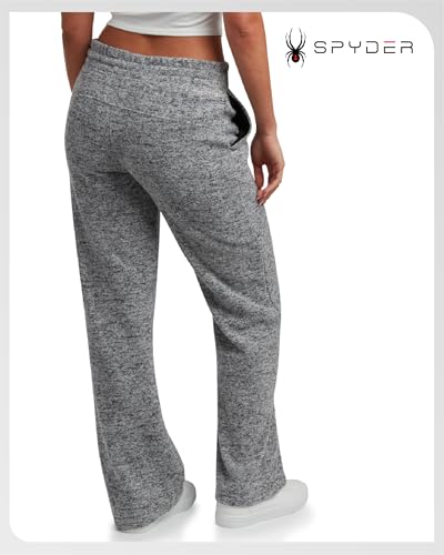 Spyder Womens Sweatpants - Soft Terry Fleece Sweatpants Women Wide Leg Pants Woman Gym Casual Activewear with Pockets2