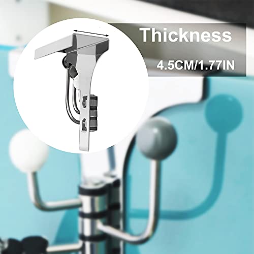 Kleverise Over The Door Hooks Hanger With 3 Non-Scratch Rotating Hooks - Stainless Steel Coat Towel Robe Hooks For 1.77 Inch Door Plank Thickness #TOP2