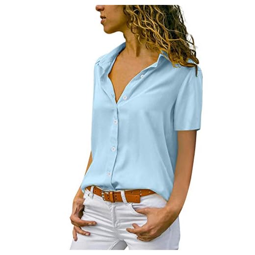 Kvinnor blusar eleganta, vita blusar billiga bluskrage användning kvinnor, enfärgad t-shirt med V-ringad blusskjorta dam, t-tröjor för kvinnor sexig