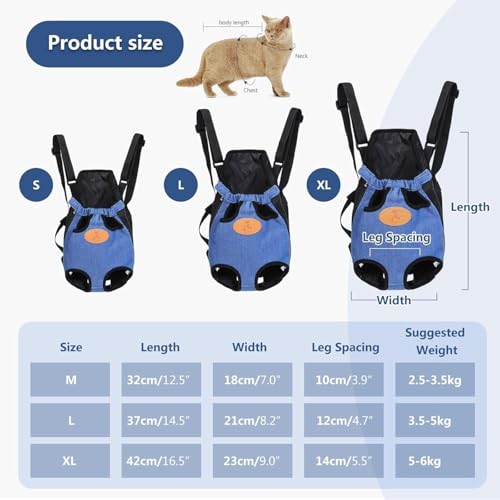 DYElite 猫用キャリーバッグ ペット 兼用バッグ 犬用 小型犬・猫用ペットキャリーバッグ 飛び出し防止 快適 軽量 フロントハンドル ストラップバックル 通気性 ハンズフリー ソフト ストラップ付き 持ち運びに便利 屋外散歩 ベージュ/M