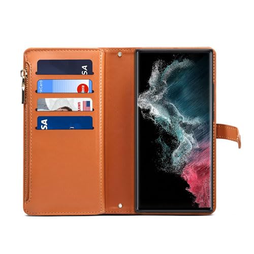 Housse cuir bleu Galaxy A53 5G multifonction avec fermeture éclair intégrée - 3