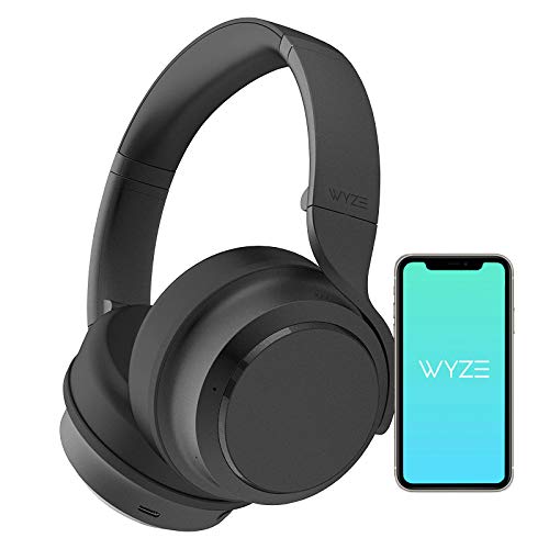 Wyze Noise-Cancelling Headphones, Wireless Over the Ear Bluetooth Headphones with Active Noise Cancellation, High-fidelity Sound, Transparency Mode, Clear Voice Pick-up, Alexa Built-in
