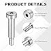 MECCANIXITY 8 Pcs 304 Stainless Steel Shoulder Bolt 8mm Shoulder Dia 25mm Shoulder Length M6x1 Thread Hex Socket Shoulder Bolts for Hydraulic Injection Molding Machinery Industries