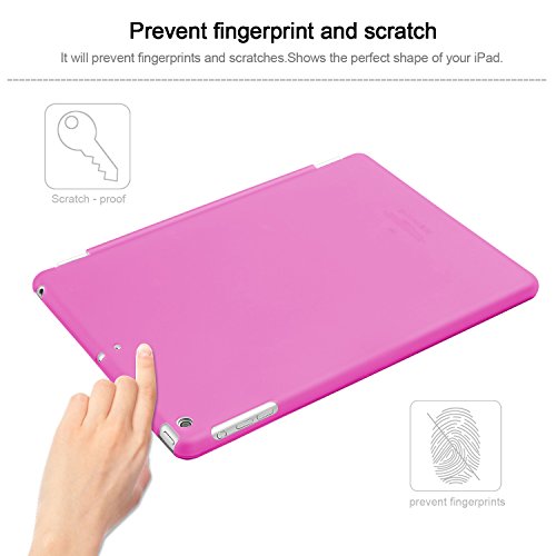 Besdata® Funda Carcasas diseñado para Apple iPad Air poliuretano Apple iPad Smart Cover Rosa - PT4104