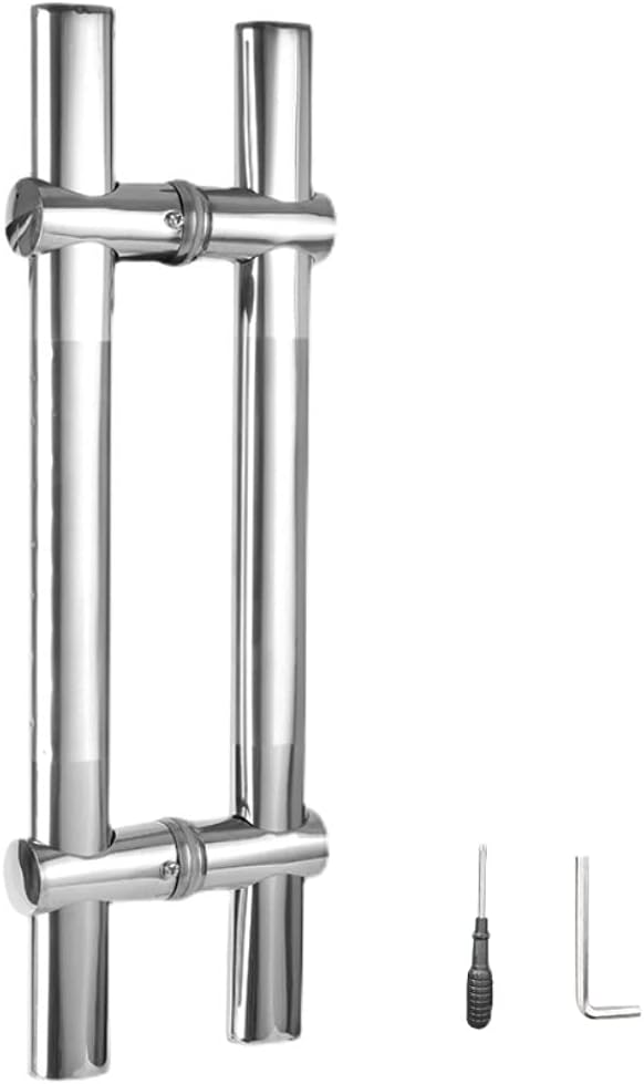 Commercial Grade Glass Door Door Pull, The Entrance Door is Pulled, Thicken Stainless Steel Drawing Pairing Adjustable Sliding Doors Office Gate Door Handle (Size : Hole Distance 40CM)