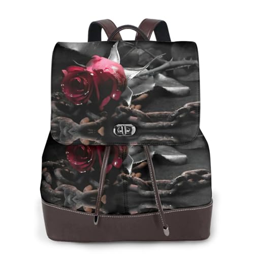 Sac à dos ordinateur portable avec compartiment antichoc et cuir étanche