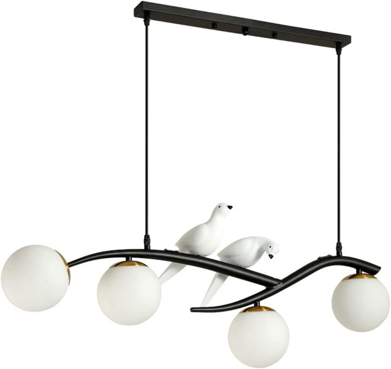 Nordic Style Brushed Brass - Creative Lighting for Kitchen Island, Living Room, Dining Bird Linear Hanging Light Perfect Addition to Your Home Décor!