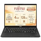 【整備済み品】富士通 LIFEBOOK U9311 ノートパソコン Intel Celeron 6305 / メモリ4GB / SSD128GB / 13.3型 フルHD(1920×1080) / Windows11 / Office2019 / Webカメラ/初期設定済み/中古ノートPC