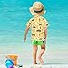 Combine Harvester Tractor Granary Bathing Suit Kids Sun Protection Workout Shirts Swimwear Beach Tops 3T